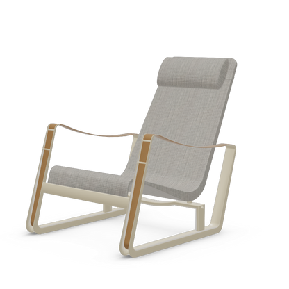 Cite Lounge Chair (Prouve Blanc Colombe (Ecru) powder-coated (smooth)) by Vitra