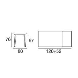 Plus4 Extensible table Balcony.