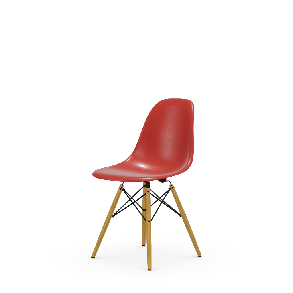 Eames Fiberglass Side Chair DSW (without upholstery).