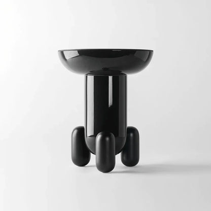 Round glass-fibre side table EXPLORER 1 by Bd Barcelona Design #Monocolor Dark Grey