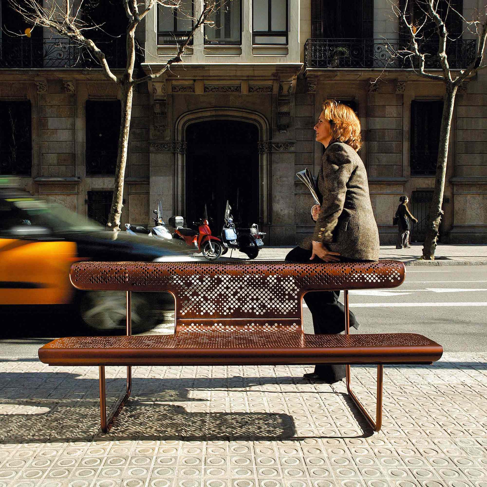Steel Bench With Back El Poeta by Bd Barcelona Design #Corten