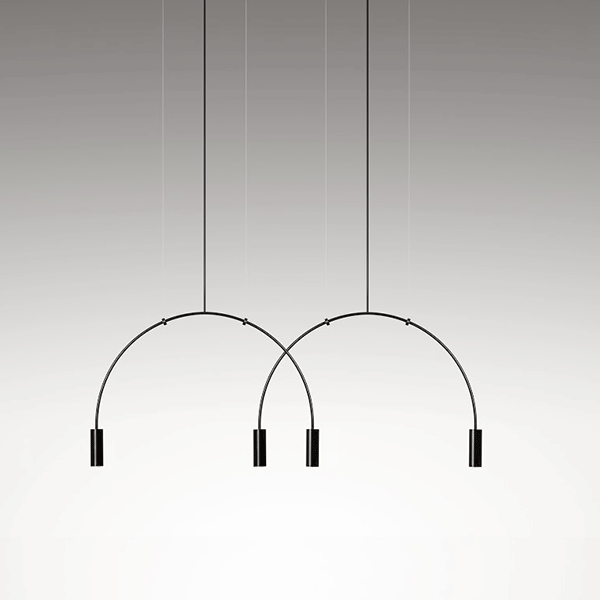 Estiluz Volta Pendant Black 2 Light Sources