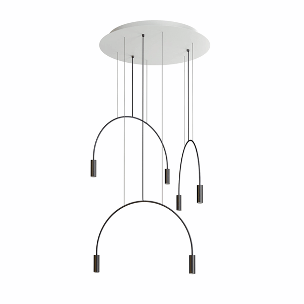 Estiluz Volta Pendant Black 2 Light Sources