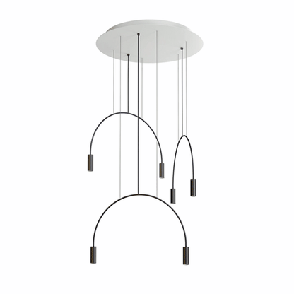 Estiluz Volta Pendant Black 2 Light Sources