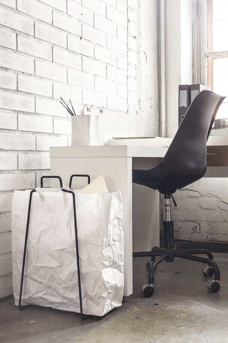Helsinki bag holder, white