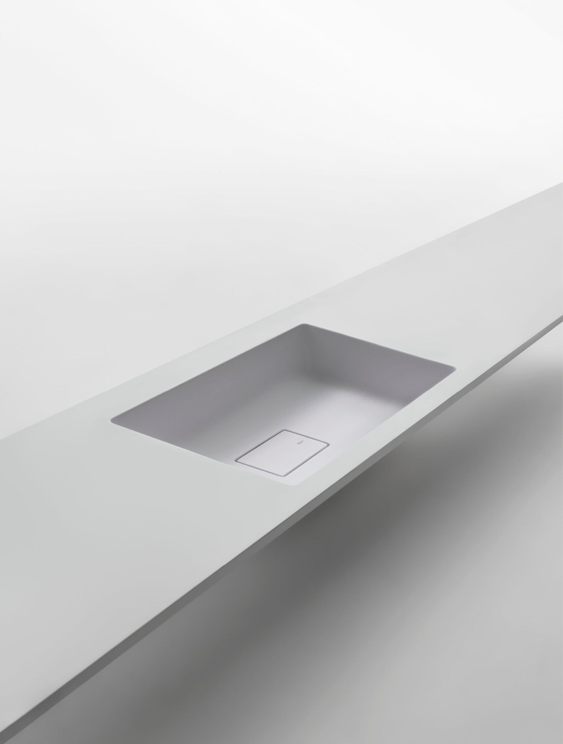 SQUARE - Washbasin with integrated countertop by Falper