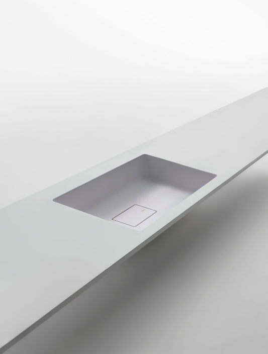 SQUARE - Washbasin with integrated countertop by Falper