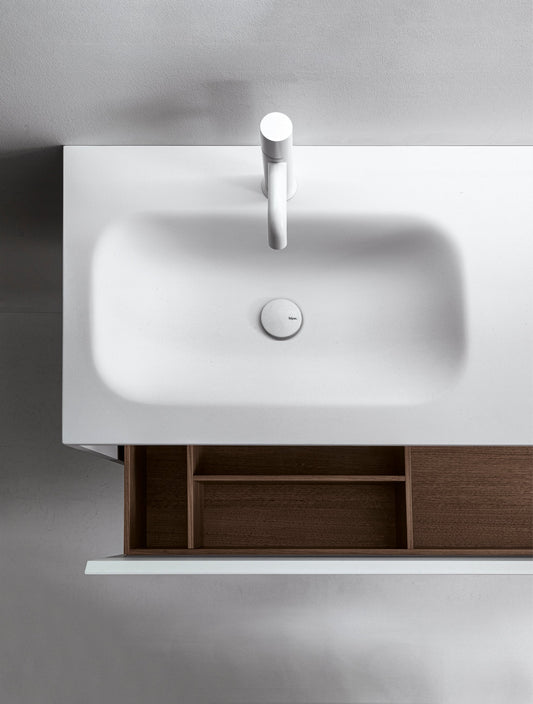 MINI ROUNDLUX - Washbasin with integrated countertop by Falper