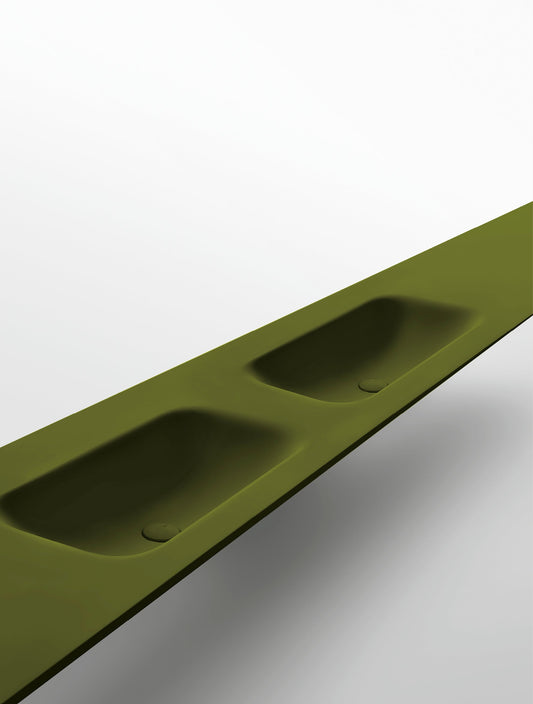 ROUND - Washbasin with integrated countertop by Falper