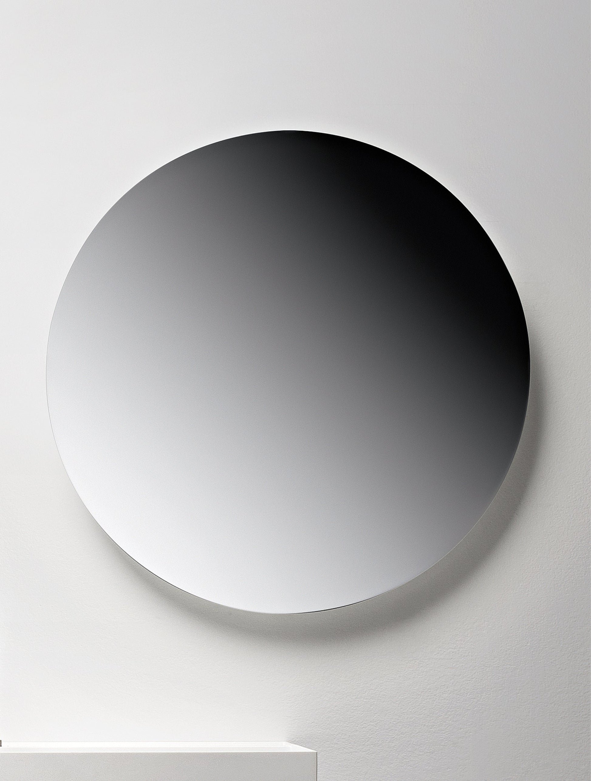 Round Mirror with Integrated LED Lighting by Falper
