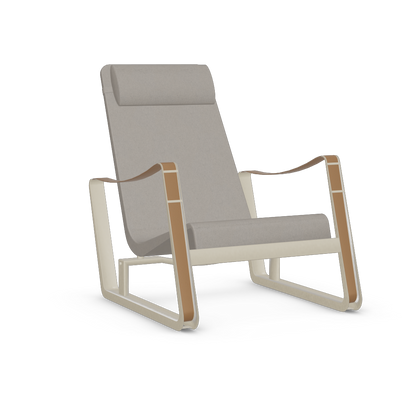 Cite Lounge Chair (Prouve Blanc Colombe (Ecru) powder-coated (smooth)) by Vitra