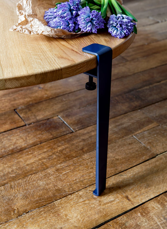 Coffee table and bench leg 43 cm, 1 piece, graphite black
