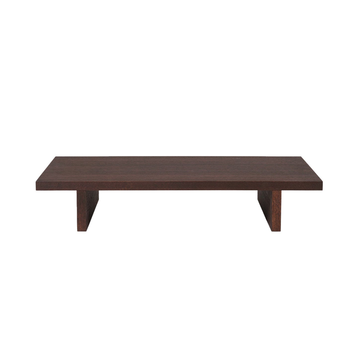 Kona table, low, dark stained oak