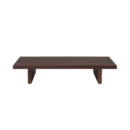 Kona table, low, dark stained oak