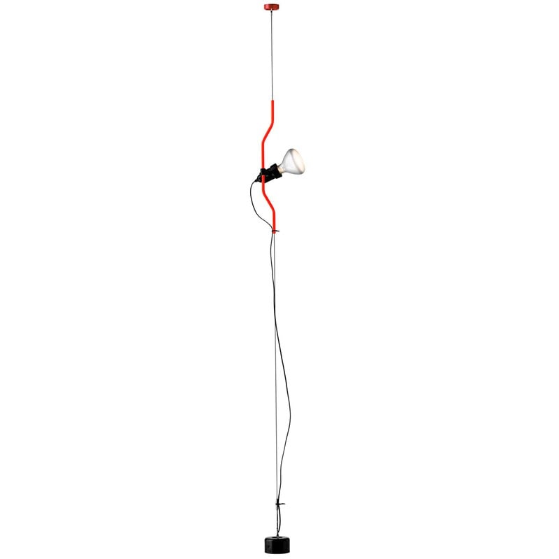 Parentesi floor lamp by Flos #red, dimmable #