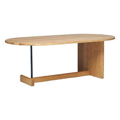 Koku coffee table, oval, lacquered oak