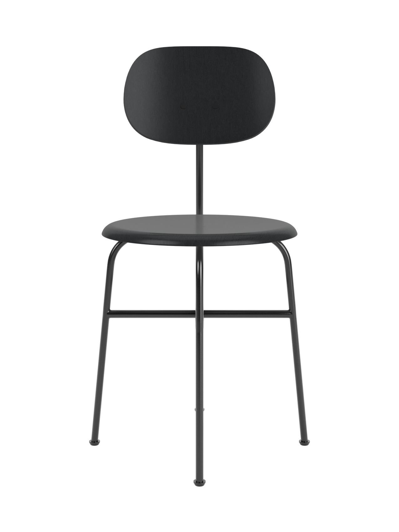AFTEROOM DINING CHAIR PLUS, BLACK BASE, VENEER SEAT AND BACK