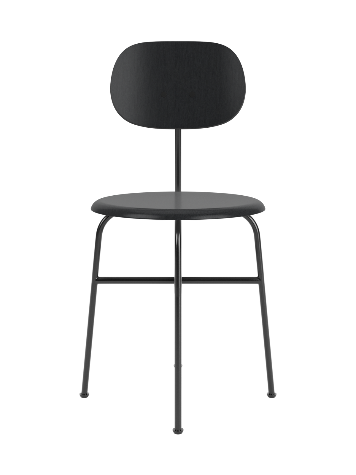 AFTEROOM DINING CHAIR PLUS, BLACK BASE, VENEER SEAT AND BACK