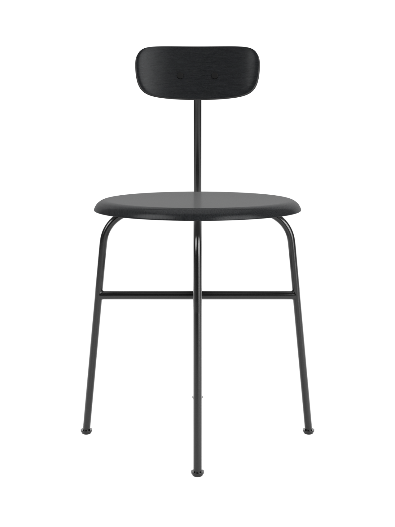 Afteroom Dining Chair, Black Base, Veneer Seat and Back