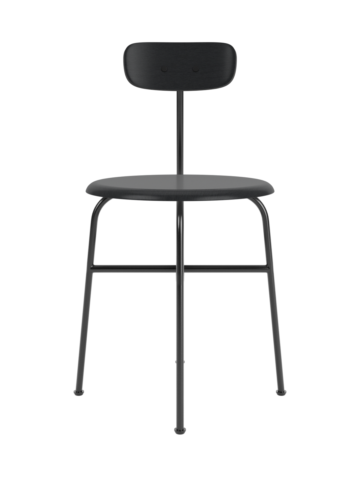 Afteroom Dining Chair, Black Base, Veneer Seat and Back