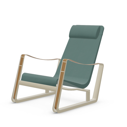 Cite Lounge Chair (Prouve Blanc Colombe (Ecru) powder-coated (smooth)) by Vitra