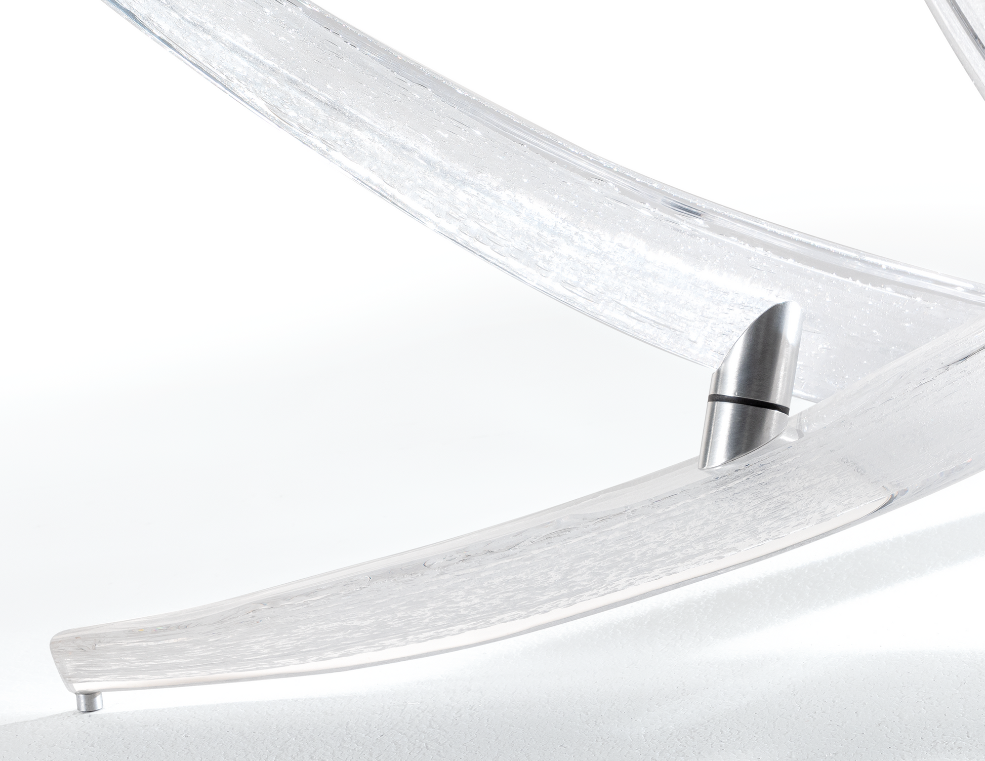 FILI D'ERBA - Demilune glass console table
