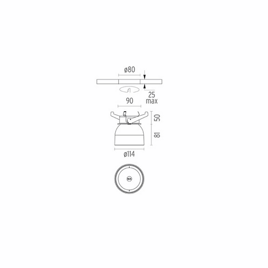 Wan Built-in Spotlight by Flos #Black