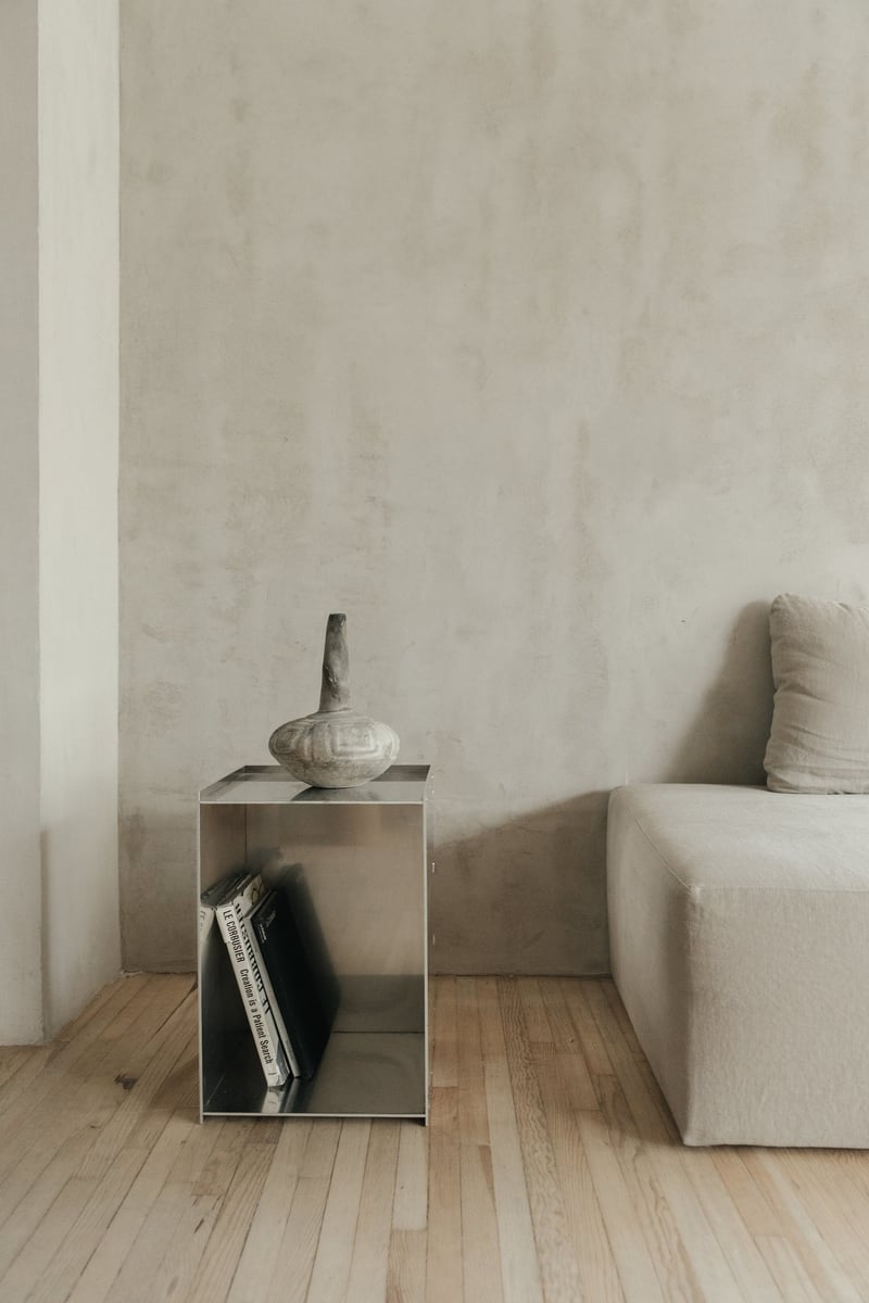 Rivet Box table, aluminium