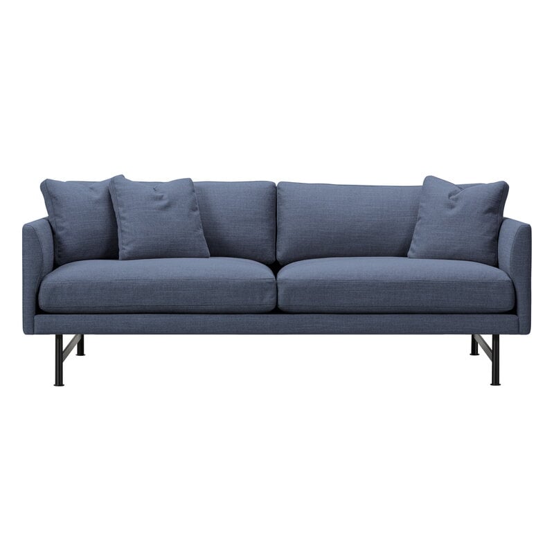 Calmo 95 sofa by Fredericia #2-seater, black steel - Sunniva 783 #