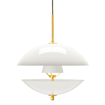 Clam Pendant Lamp Ø44 by Fritz Hansen #White/ Brass