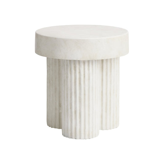Gear side table, 48 x 45 cm, chalk