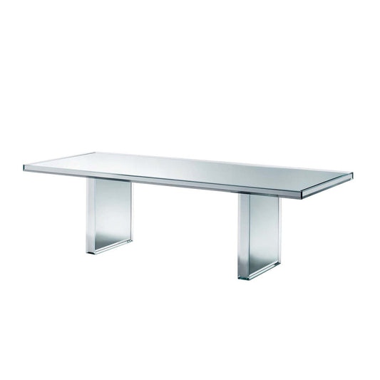 PRISM MIRROR TABLE - Rectangular crystal table.