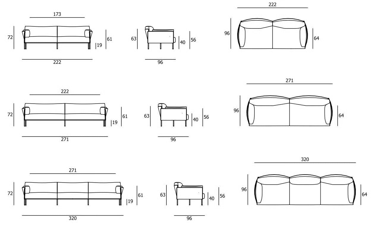 GREENE - 3 seater sofa.