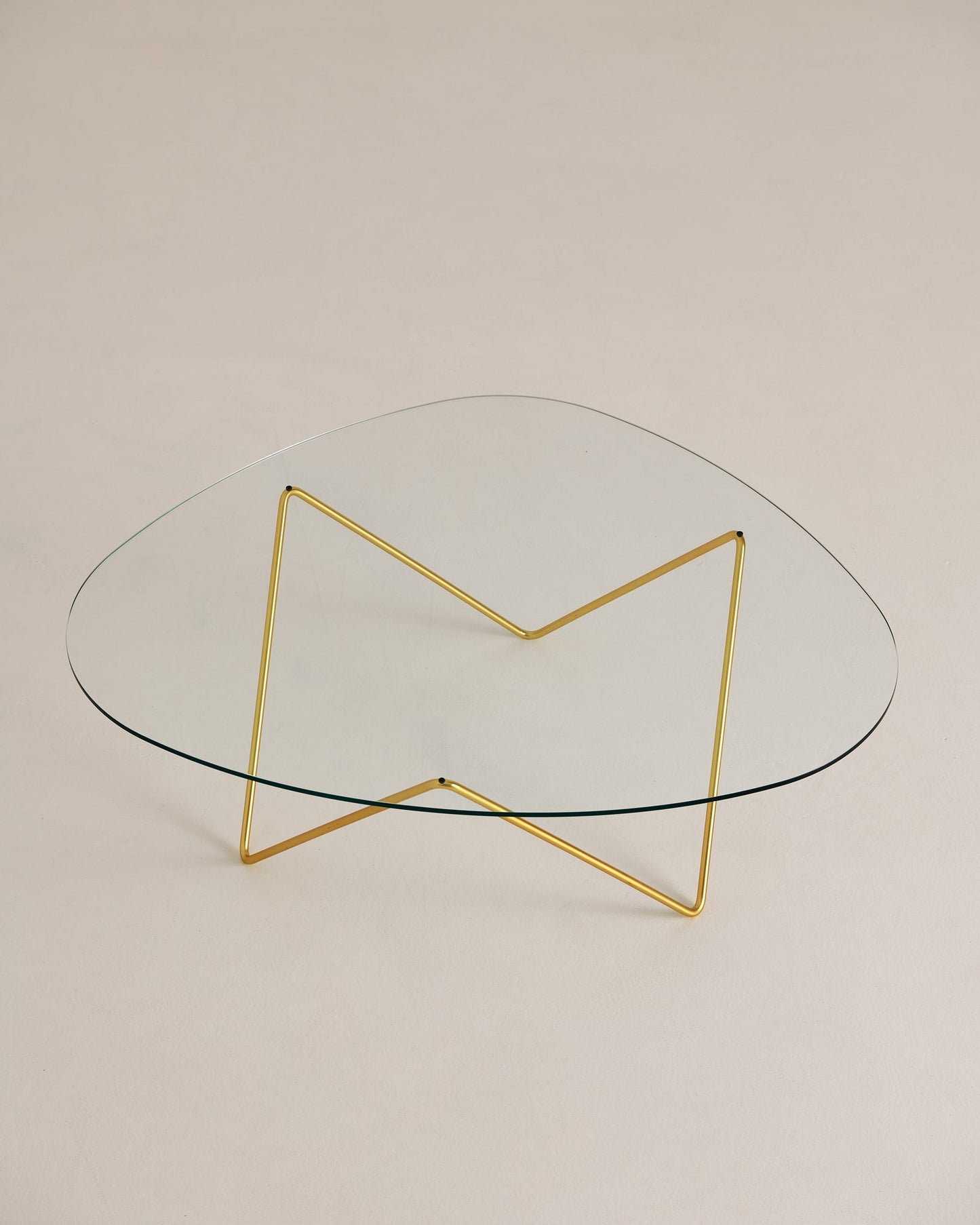 Pedrera coffee table, brass