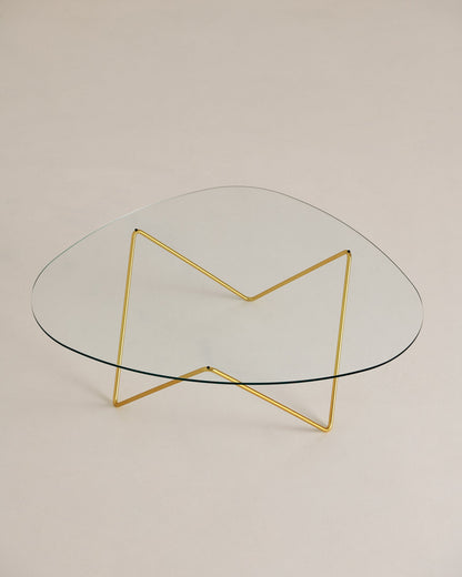 Pedrera coffee table, brass