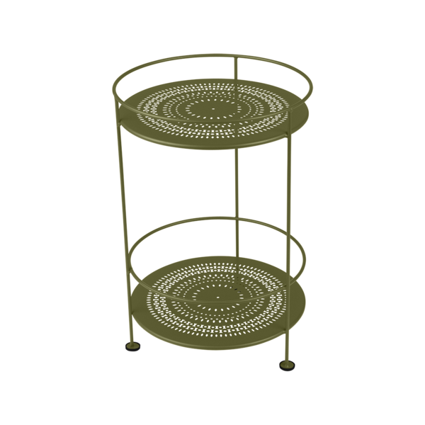GUINGUETTE SIDE TABLE WITH PERFORATED DOUBLE TOP