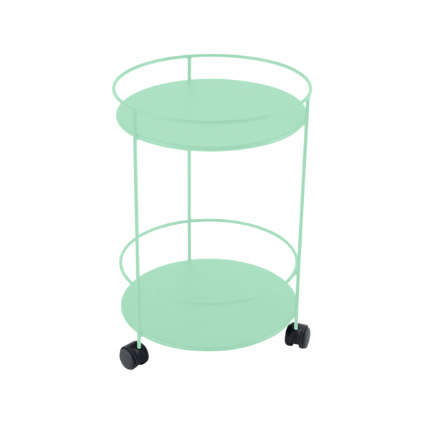 GUINGUETTE SIDE WHEELED TABLE WITH SOLID DOUBLE TOP by Fermob