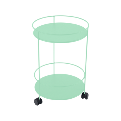 GUINGUETTE SIDE WHEELED TABLE WITH SOLID DOUBLE TOP by Fermob
