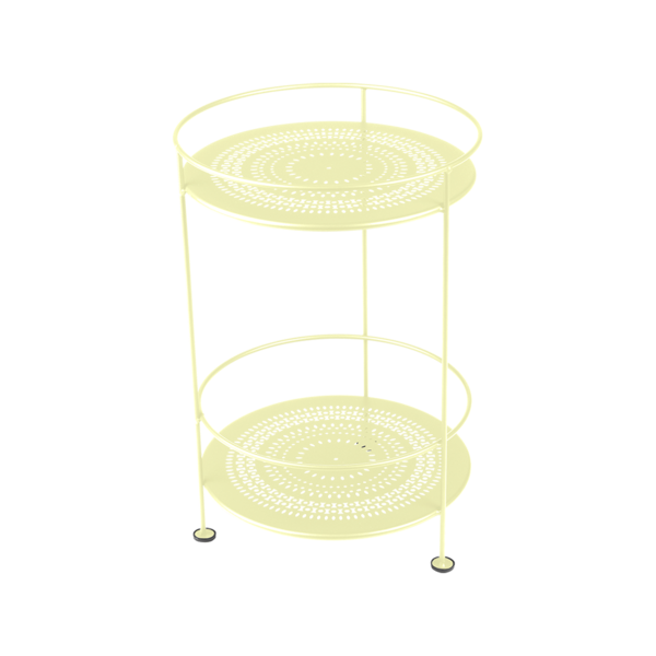 Guinguette Side Table With Perforated Double Top by Fermob #FROSTED LEMON