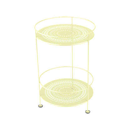 Guinguette Side Table With Perforated Double Top by Fermob #FROSTED LEMON