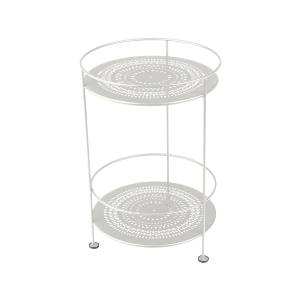 Guinguette Side Table With Perforated Double Top by Fermob #CLAY GREY