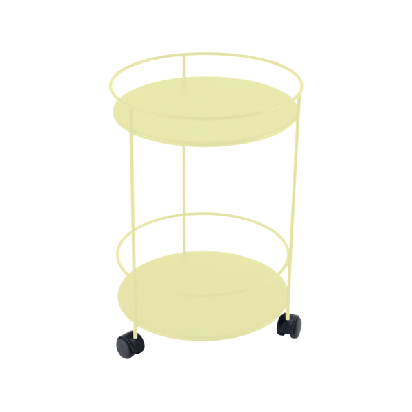 GUINGUETTE SIDE WHEELED TABLE WITH SOLID DOUBLE TOP by Fermob