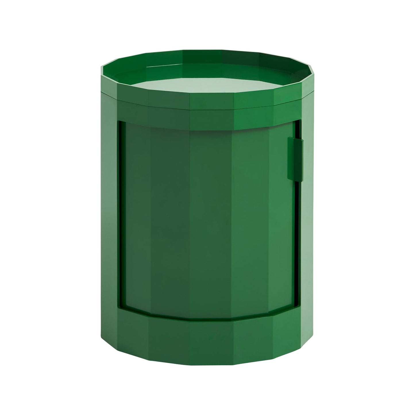 Facet cabinet incl. feet and castors, low, spinach green