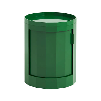 Facet cabinet incl. feet and castors, low, spinach green
