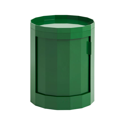 Facet cabinet incl. feet and castors, low, spinach green