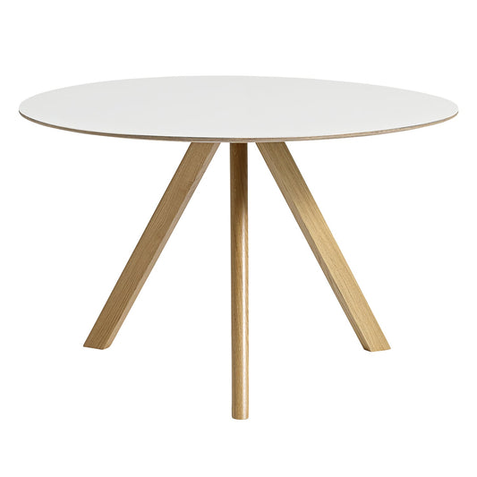 CPH20 2.0 table, 120 cm, lacquered oak - white laminate