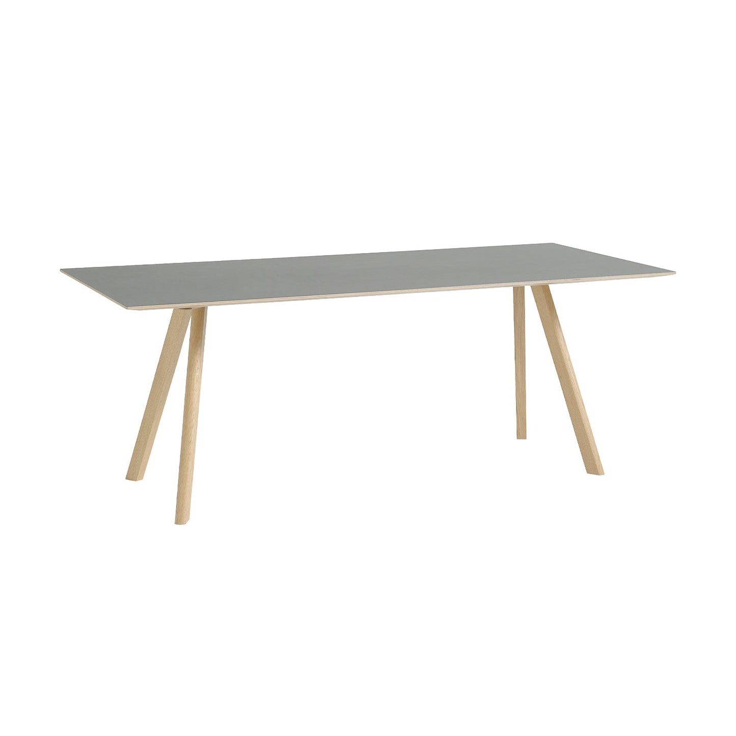 CPH30 2.0 table, 200 x 90 cm, lacquered oak - grey linoleum