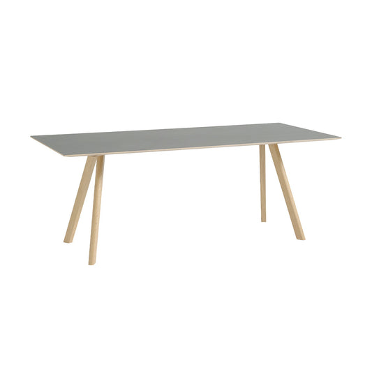 CPH30 2.0 table, 200 x 90 cm, lacquered oak - grey linoleum