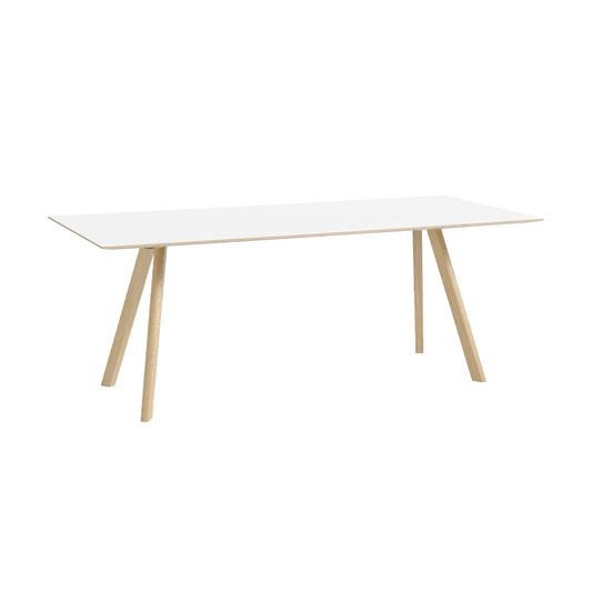 CPH30 2.0 table, 200 x 90 cm, lacquered oak - white laminate