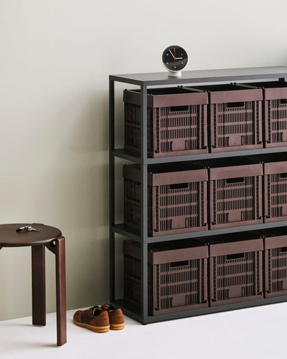 Colour Crate, Cube, recycled plastic, bordeaux